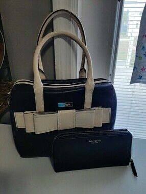KATE SPADE "Alice Court Kaiya" Leather Bow Satchel 4 Pc Set